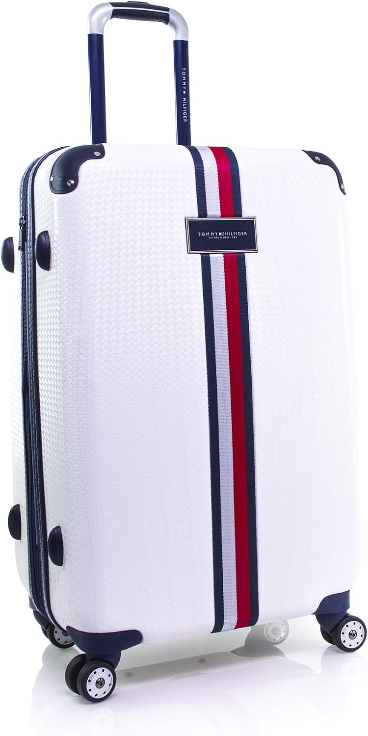 Tommy Hilfiger Basketweave Hardside Spinner Luggage