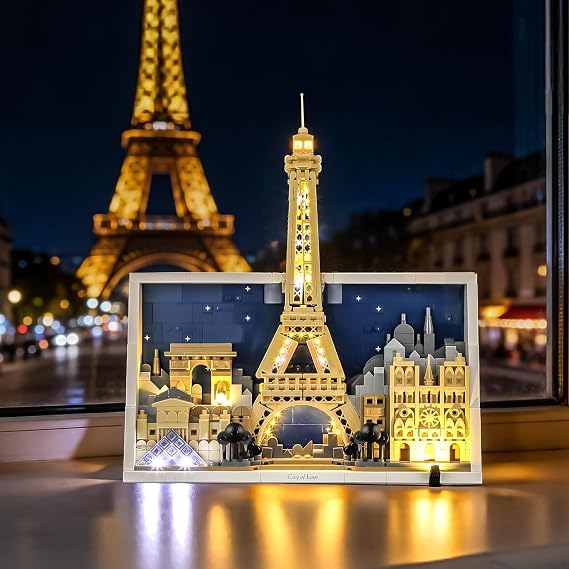 BRIKSMAX 2.0 Light Kit Compatible with Lego Architecture Paris City of Love 21064 Building Sets- Original LED Lighting Kits (Accessories Only) for Display, Gifts & Collectors