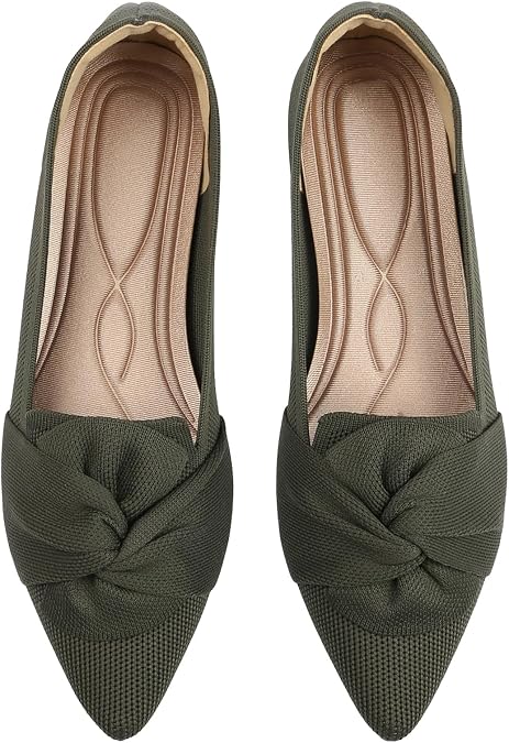 HIULYCENCE Flats for Women Pointed Toe Ballet Flats