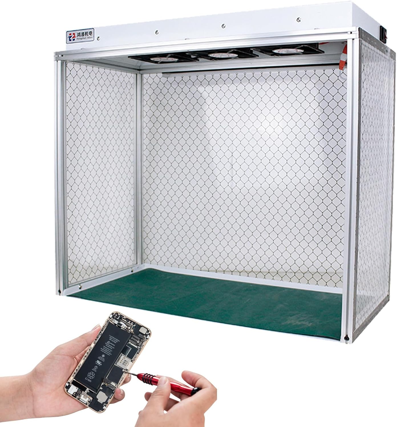 Vertical Laminar Flow-Hood Fan-Filter, Aluminum Vertical Laminar Flow Hood, Hepa Filters, For Phone RepairWorkshopLaboratory
