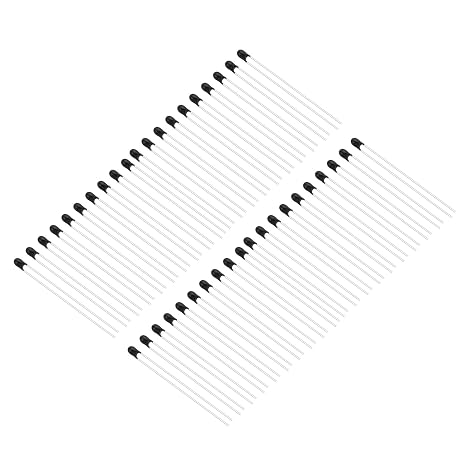 PATIKIL NTC Thermistors Resistors, 100Pcs 10K Ohm MF52-103 5% Accuracy High Sensitivity Current Limiter Temperature Sensor for Measuring Temperature Black