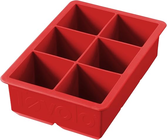Tovolo King Cube Ice Trays, Red