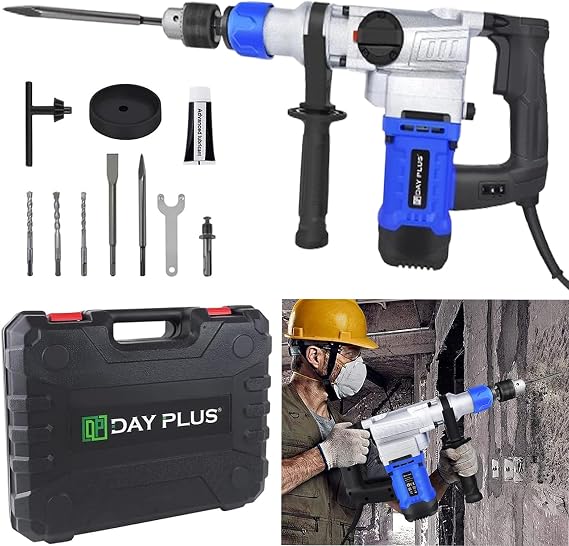 Brushless Rotary SDS Hammer Drill, Corded Rotary Hammer Drill SDS-Plus 1800W Electric Hammers Drills, Concrete Tile Breaker Demolition Heavy Duty, Concrete Drills Breaker Kit