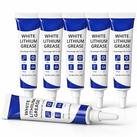 6-Pack 3D Printer Grease Lubricant for Gears Parts, Multi-Purpose Lubricant Grease for FDM 3D Printer Parts, Gears, Guide Rails and Lead Screws, Smooth Motion Support, Low Odor Grease Paste, 10g 6