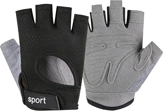 Fingerless Workout Cycling Gloves for Women Men Anti Slip