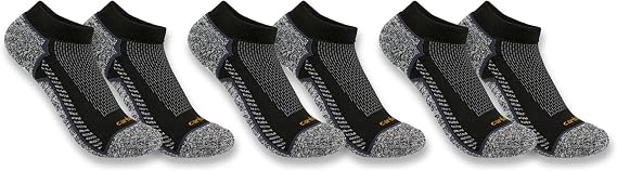 Carhartt Men's Force Midweight Low Cut Sock 3 Pack