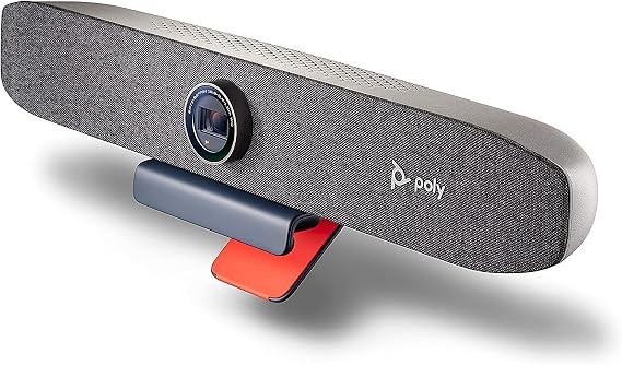 Poly Studio P15 Personal Video Bar (Plantronics + Polycom) - 4K Video Quality - Camera, Microphones & Speaker Solution with Premium Audio & Video - Certified for Zoom and Teams