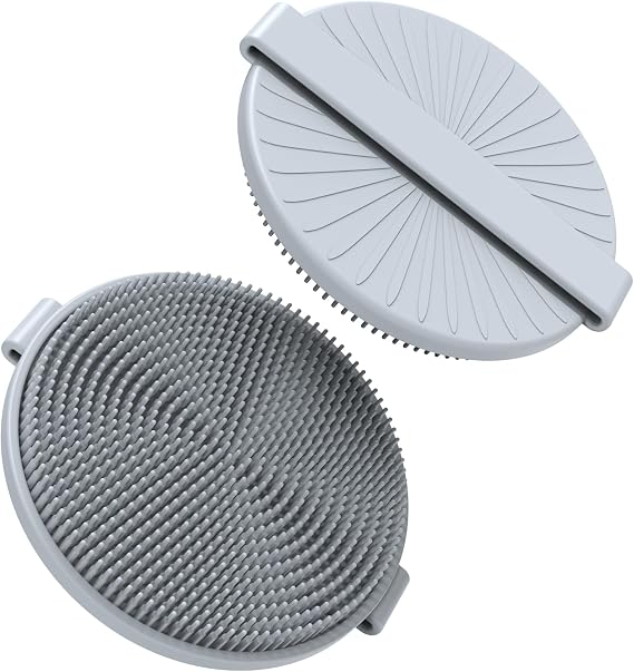 Jalopink Silicone Body Scrubber Brush - Gentle Exfoliating and Lather Well - Fast-Drying, Hygienic, BPA-Free Silicone Body Exfoliator for Sensitive Skin, Men & Women