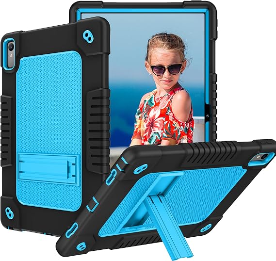 for Lenovo Tab P11 2nd Gen Case 11.5" TB350FU / TB350XU 2023 Hybrid Shockproof Protective Case Hard Shell Built in Kickstand Shoulder Strap for 11.5 inch Lenovo Tab P11 Gen 2 (Black+Blue)