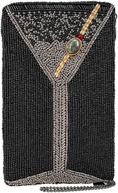 Mary Frances Make It Dirty Beaded Crossbody Cell Phone Clutch Bag