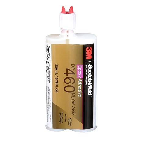 3M Scotch-Weld Epoxy Adhesive DP460NS, Off-White, 200 mL Duo-Pak, 1 Each, Non-Sag, Toughened, Two-Part Epoxy Adhesive