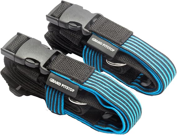 Grand PitStop Motorcycle Luggage Straps 22"-68" Adjustable Stretch Strap- Set of 2