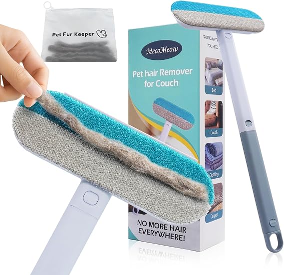 Pet Hair Removal Brush for Couch, Durable, Reusable, Washable Lint Cleaner for Dog and Cat Hair, Gentle on Furniture, Effective on Carpets, Clothing, Bedding