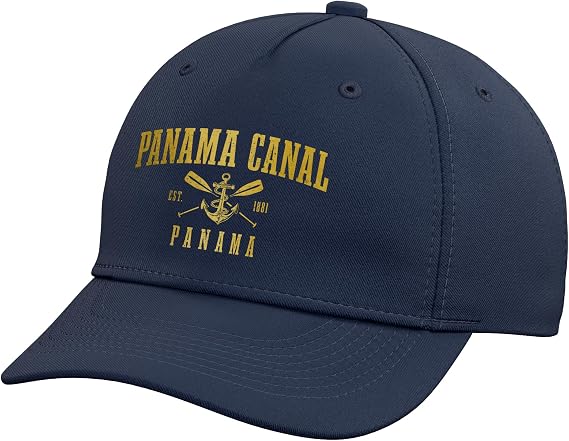 Panama Canal Est. 1881 Nautical Vintage Souvenir Adjustable Baseball Hat
