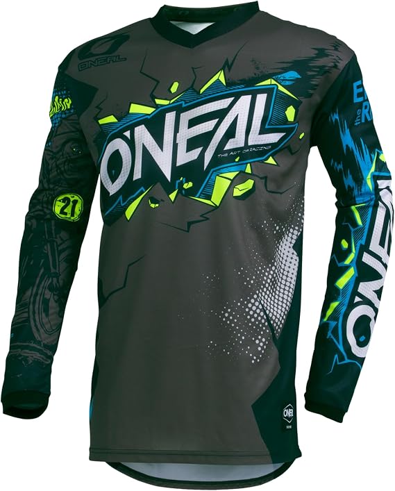 O'Neal Element Youth Jersey Villian Gray, Gray, Medium US