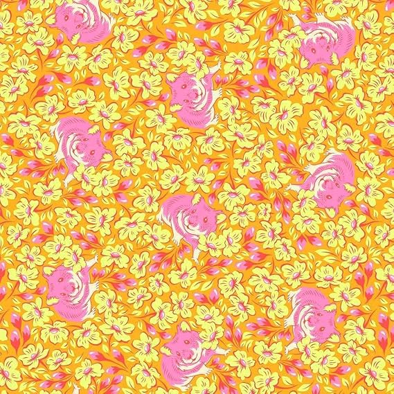 Tula Pink for Free Spirit - Besties - Chubby Cheeks - Buttercup
