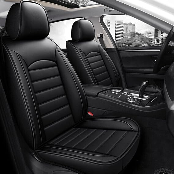 2pc Universal Waterproof PU Leather Front Car Seat Covers for Toyota Auris Avensis Camry Corolla Highlander Hilux Land Cruiser Prius RAV4 Urban cruiser Verso Yaris Seat Protector Cushions