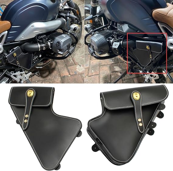 Side Bag Leather Side Saddlebag Tools Pouch Bag For BMW R Nine T 2014-UP
