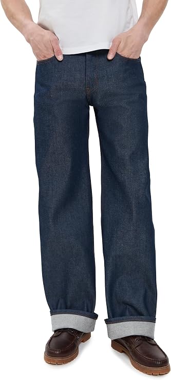 Naked & Famous Denim Men's Strong Guy Natural Indigo Selvedge Jeans