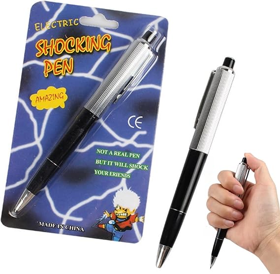 Electric Shock Pen,Ballpoint Shocking Pen,Pranks for Adults,Shock Pen,Electric Pen,Electric Shock Prank,Practical Jokes,Safe Fun Joke to Friend Prank Pens,Trick Fun Gadget April Fool Prank to Friend