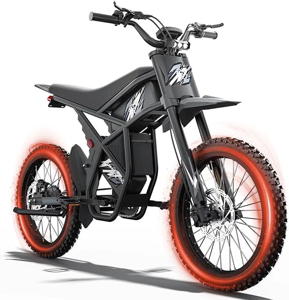 GT73/ GT73 Pro Electric Dirt Bike for Adults Teens 3500W Variable Speed Motor - 50/37 MPH High-Speed, 25" Fat Tires & Dual Removable Battery(60V/48V) | All-Terrain Off-Road eBike for Snow, Sand