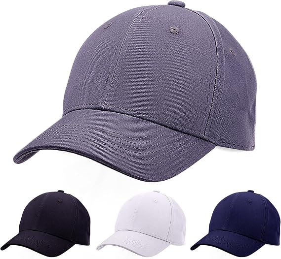 GWHOLE Baseball Cap Unisex Adjustable Cap Hat Classic Sports Casual Plain Summer Sun Hat for Men & Women