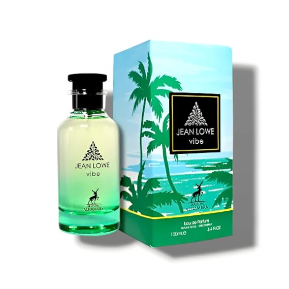 Maison Alhambra Jean Lowe Vibe Eau de Parfum Spray | Citrus, Fruity, Aromatic, Woody Long-Lasting Fragrance for Unisex, 3.4 Ounce / 100 ml