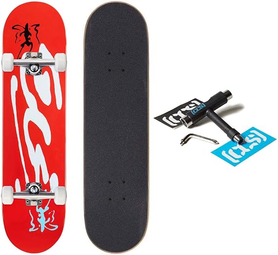 [CCS] Ink Blot Logo Skateboard Complete - Red - 8.00"
