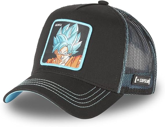 Men's & Women's Dragon Ball Super Cap, Trucker Cap, Sangoku, No Deformation and Comfortable, Black, Blue, Orange, Size One, Black, One Size