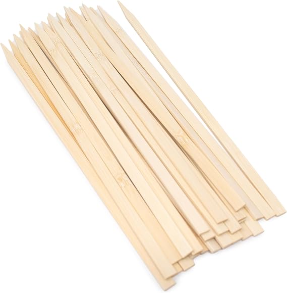 Norpro 11.5-Inch Flat & Wide Bamboo Grilling Skewers 25 Pcs