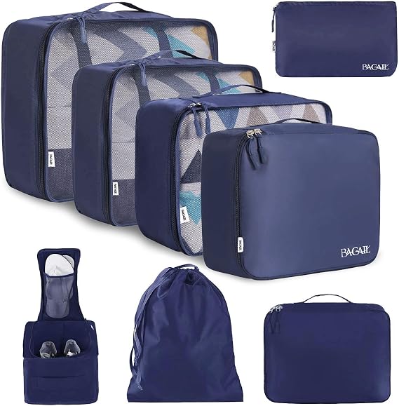 BAGAIL Packing Cubes for Suitcase 8 Set, Lightweight Luggage Packing Organizers Packing Cubes for Travel Accessories