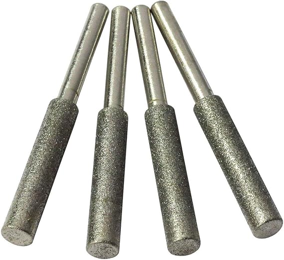 HTS 111C1-4 4 Pack 3/16" Diamond Chainsaw Sharpening Rotary Bit Set with 1/8" Shank