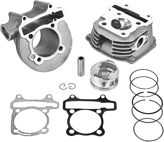 GY6 125cc/150cc Engine Upgrade to 180cc with Cylinder Head Valves and Rebuilt Kit, 61mm Big Bore kits with Piston and Ring Assy for 152QMI 157QMJ Engine Chinese Scooter Moped ATV Go Kart Quad