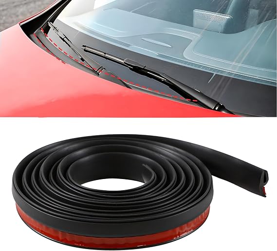 Car Front Windshield Rubber Seal Strip, 2M/6.5FT Car Weather Stripping Seal Strip, Windshield Window Seal Strip Moulding Trim, Windshield Window Door Seal Rubber Strip