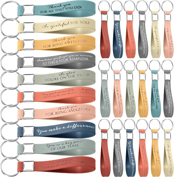 Nosiny 30 Pcs Thank You Gifts bulk Keychains Employee appreciation