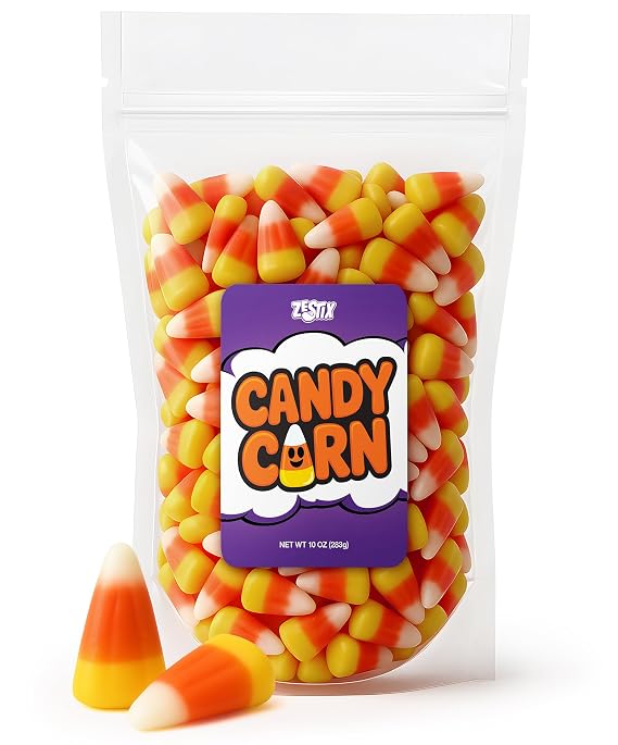 Candy Corn 10 oz Bag Classic Tri-Color Candy Soft & Chewy Texture Fun Treat for Halloween, Parties, Candy Bowls, Gift Bags & Everyday Snacking