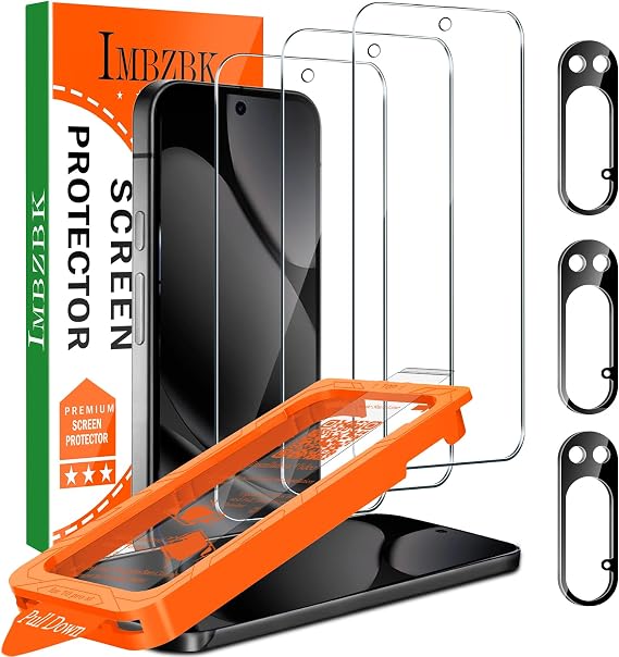 IMBZBK Screen Protector for Google Pixel 10 Pro XL, Tempered Glass,3+3 Pack