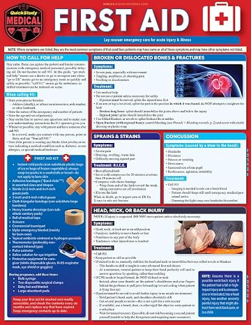 First Aid: a QuickStudy Laminated Reference Guide