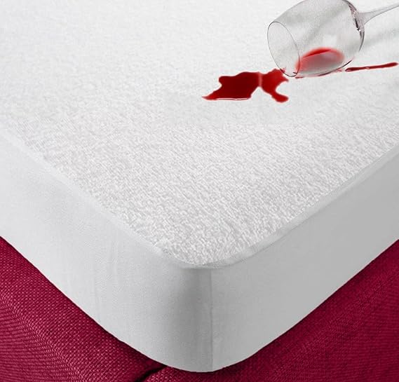 Cotton Small Double Mattress Protector Fitted Waterproof Sheet Washable, Super Absorbent, Anti Allergy 3/4 Waterproof Mattress Protector Small Double Bed Cover Non-Noisy 4FT Mattress Protector