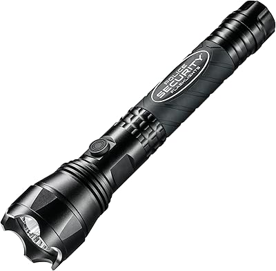 Police Security Little NellieTM 2000 Lumen Tactical Flashlight Heavy-Duty Aluminum, Slide Focus, 5 Modes, 400m Beam, Water Resistant, High-Powered LED Flashlight for Emergency, Work, Outdoor Use