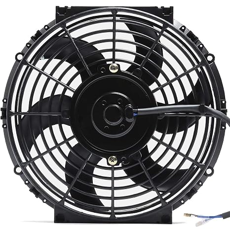 Upgraded 90 Watt Motor 12 Volt Electric Auto Engine Radiator Cooling Fan Reversible High Performance Thermo Cooler Best CFM (11" Inch, Single Fan)