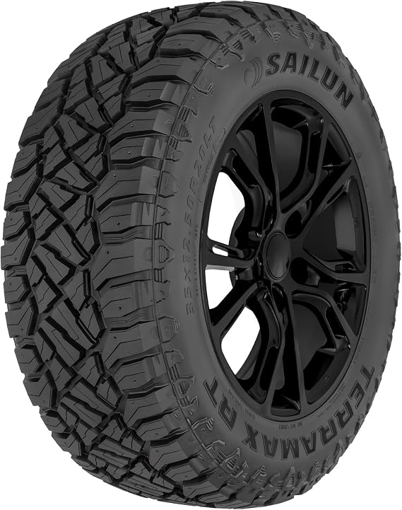 Sailun Terramax R/T Rugged Terrain 265/70R17 115T Light Truck Tire | Truck/SUV Rugged Terrain All Weather Traction 115T Rated Standard Load Radial Construction Black Sidewall Tire