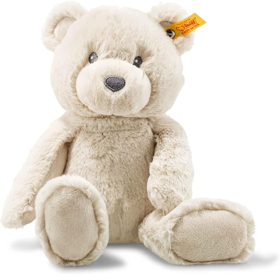 Steiff Bearzy Teddy Bear Floppy Friend Plush Stuffed Animal Toy with Embroidered Eyes, Beige, 11"