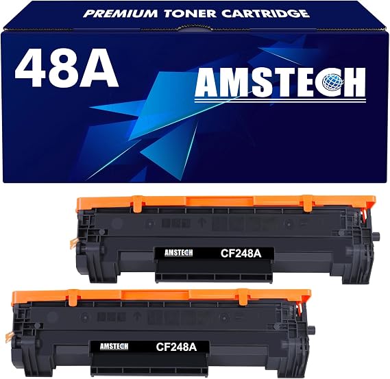 48A CF248A Toner Cartridge 2-Pack Compatible Replacement for HP 48A CF248A Toner Cartridge for HP Laserjet Pro M15w M29w M30w M31w MFP M28w M28a M29a M15a M16a M16w Printer Toner Black