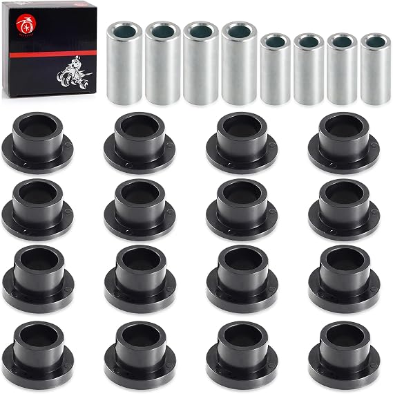 Front & Rear Shock Absorber Bushings Sleeve Kit 16Pcs For Polaris Ranger | 500 570 700 800 900 1000 Diesel PRO XD EFI Crew,Upper Bushing,Lower Bushing