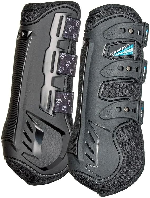 Shires ARMA Carbon Training Boots - Durable High-Performance Horse Leg Protection & Injury Prevention Black/Full