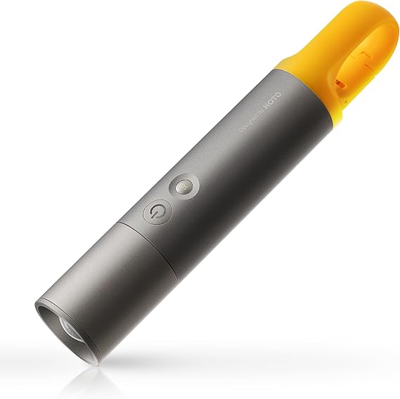 HOTO Flashlight Lite, Zoomable, LED, USB-C Rechargeable, 1000 Lumens, 5 Modes (SOS & Strobe), Tactical & Portable Handheld Flash Light for Camping, Emergencies, Home Use, etc