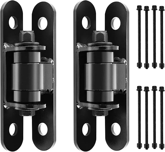 YJINGRUI Heavy Duty Bolt on Sealed Bearing Gate Hinges, 1100lb Adjustable Yoke Pivot Gate Hinges, Bolt/Weld on Outdoor Large Heavy Driveway Gates (2pcs, 8 Screws)