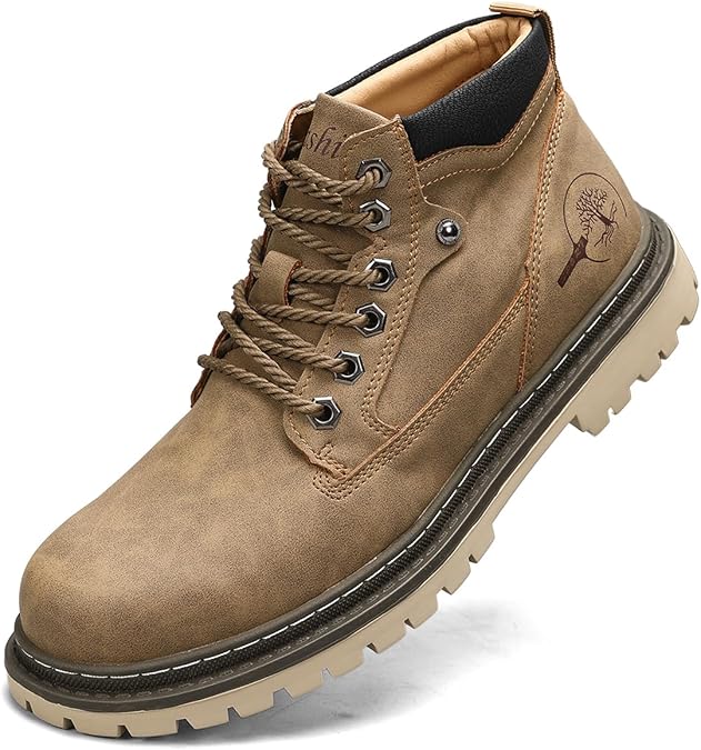 Shaire Men's Leather Chukka Boots | Lace-Up Ankle Boots for Men | Casual Comfort Boots