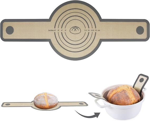 Silicone Bread Sling for Dutch Oven, 1 Pack Reusable Non Stick Mat | Heat Resistant Bread Sling With Handles For Transferring Sourdough, Baking Bread And Everyday Baking
